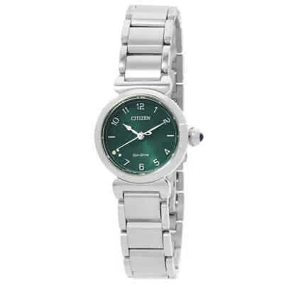 Pre-owned Citizen L May Bells Eco-drive Green Dial Ladies Watch Em1130-83x