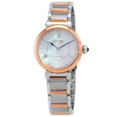 Pre-owned Citizen L Series Eco-drive Mop Dial Two-tone Ladies Watch Em1074-82d