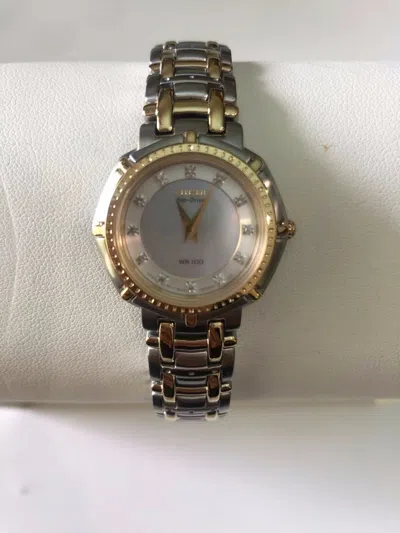Pre-owned Citizen Ladies  Two Tone J-class 12 Diamond Watch Ew9154-54d R//$375