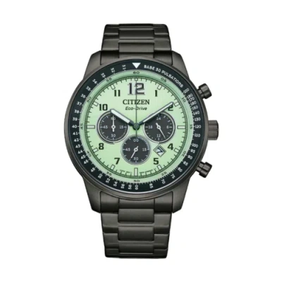 Pre-owned Citizen Luminous Dial Chronograph Eco-drive Watch Ca4507-84x Usus