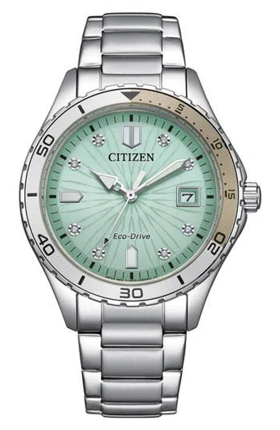 Citizen Marine Eco-drive Bracelet Watch, 37mm In Metallic