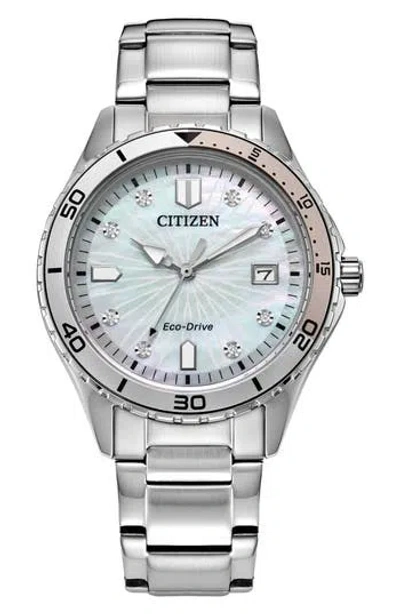 Citizen Marine Lady Bracelet Watch, 37mm In Silver