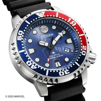 Pre-owned Citizen Marvel  Promaster Marine Bn0250-07l Spider-man Limited Eco-drive Watch