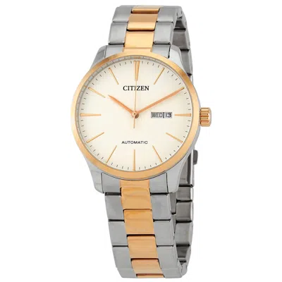 Citizen Mechanical Automatic Ivory Dial Men's Watch Nh8356-87a In Two Tone  / Gold Tone / Ivory / Rose / Rose Gold Tone