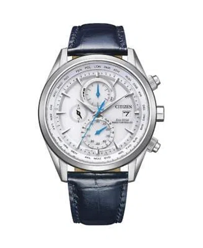 Pre-owned Citizen Men Analog Eco-drive Casual Watch Classic Dress White Dial Waterproof Ro