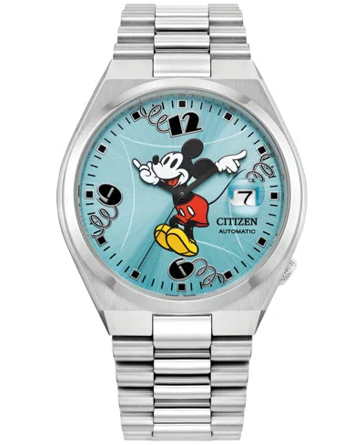 Citizen Men's Automatic Disney Mickey Mouse Stainless Steel Bracelet Watch 40mm