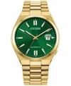 Citizen Tsuyosa Mens Automatic Gold Tone Stainless Steel Bracelet Watch Nj0152-51x In Gold-tone