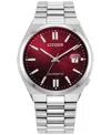 Citizen Tsuyosa Mens Automatic Silver Tone Stainless Steel Bracelet Watch Nj0150-56w In Metallic