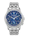 Citizen Calendrier Mens Multi-function Silver Tone Stainless Steel Bracelet Watch Bu2021-51l