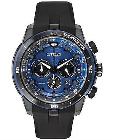 Pre-owned Citizen Men's Chronograph Eco-drive Ecosphere Watch In Blue - Size One Size