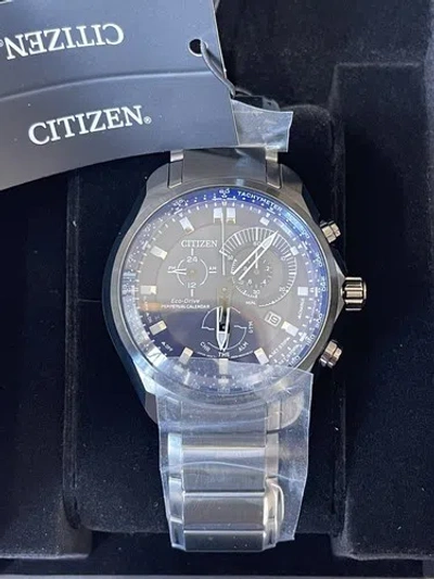 Pre-owned Citizen Men's  Sport Chronograph Perpetual Calendar Watch-bl5607-54l