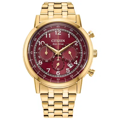 Citizen Men's Classic 43mm Solar Powered Quartz Eco-drive Watch In Gold