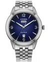 Citizen Men's Classic Rolan Silver-tone Stainless Steel Bracelet Watch 40.5mm In Silver-tone
