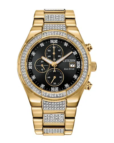 Citizen Men's Crystal Watch In Gold