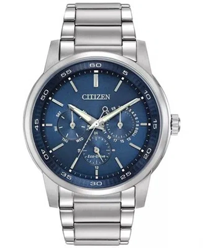 Pre-owned Citizen Men's Dress Eco-drive Stainless Steel Watch In Blue - Size One Size
