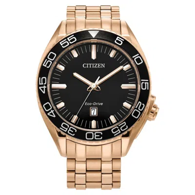 CITIZEN MEN'S ECO DRIVE BLACK DIAL WATCH