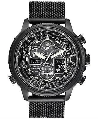 Pre-owned Citizen Men's Eco-drive Navihawk Watch In Black - Size One Size