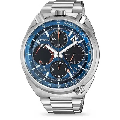 Pre-owned Citizen Men's Eco-drive Promaster Tsuno Chronograph Bracelet Watch Av0070-57l