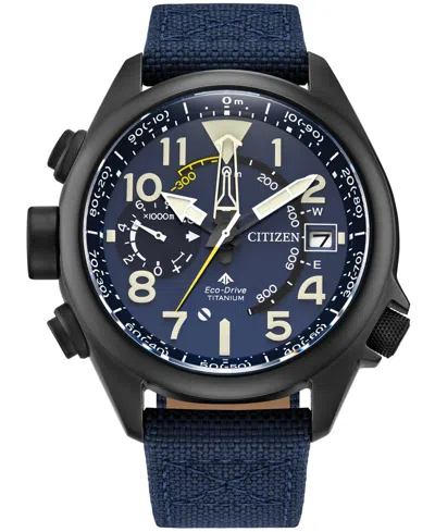 Citizen Men's Men's Promaster Land Eco-drive Navy Nylon Strap Watch 47mm