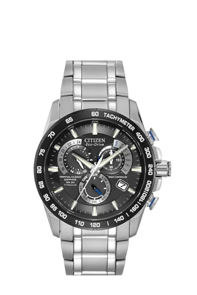 Citizen Men's Perpetual Chrono A-t Watch In Titanium In Black