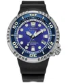 Citizen Men's Promaster Dive Black Benebiol Pu Strap Watch 46mm In Black