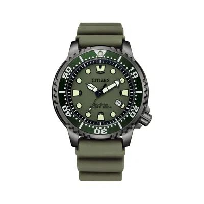 Pre-owned Citizen Men's Promaster Green Dial Watch - Bn0157-11x