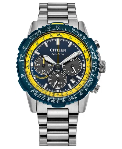 Citizen Men's Promaster Navihawk Chronograph Silver-tone Stainless Steel Bracelet Watch 40mm