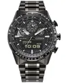 Citizen Men's Promaster Skyhawk U830 Analog-digital Gray Stainless Steel Bracelet Watch 43mm In Gray
