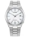 Citizen Tsuyosa Mens Automatic Silver Tone Stainless Steel Bracelet Watch Nj0150-56a In Silver