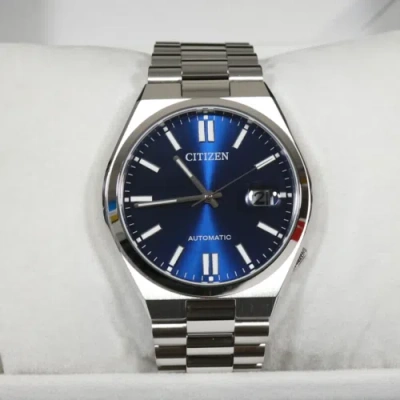 Pre-owned Citizen Men's Stainless Steel Blue Dial Watch Nj0150-81l