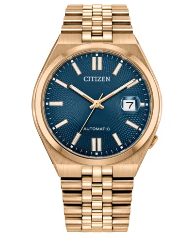 Citizen Men's Tsuyosa 60 Rose Gold-tone Stainless Steel Bracelet Watch, 40mm In Metallic