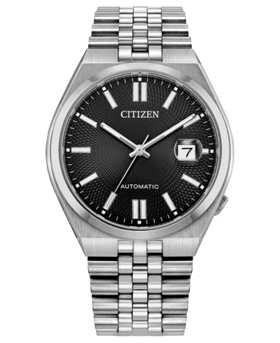 Citizen Men's Tsuyosa 60 Silver-tone Stainless Steel Bracelet Watch, 40mm In Pattern