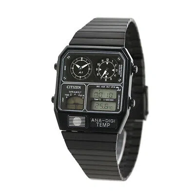Pre-owned Citizen Men's Watch Jg2105-93e Ana-digi Temp Black Analog Digital