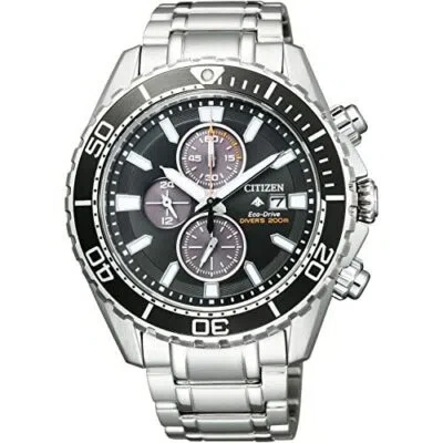 Pre-owned Citizen Men's Watch Promaster Eco-drive 200m Chronograph Ca0711-98h