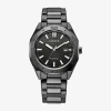 Citizen Mens Black Stainless Steel Bracelet Watch Bm7637-81h In Black