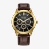 Citizen Mens Brown Leather Strap Watch Bu2112-06e In Multi