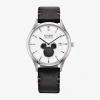 Citizen Mickey Mouse Mickey Mouse Unisex Adult Black Leather Strap Watch Bv1130-03w In Black