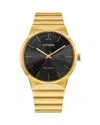 Citizen Eco-drive Men's Modern Axiom Gold-tone Stainless Steel Bracelet Watch 40mm In Black/gold