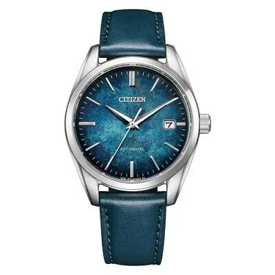 Pre-owned Citizen Nb1060-12l Blue Lacquer Dial Auto Men Watch, Japan Fast Ship