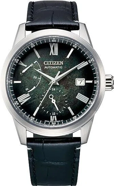 Pre-owned Citizen Nb3020-16w Collection Mechanical Automatic Green Special Dial Men Watch
