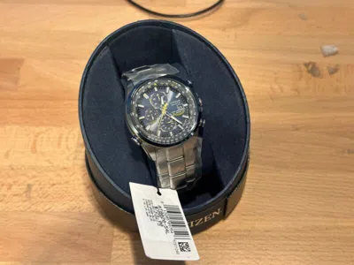 Pre-owned Citizen New/sealed  Blue Angels World Chronograph A-t At8020-54l