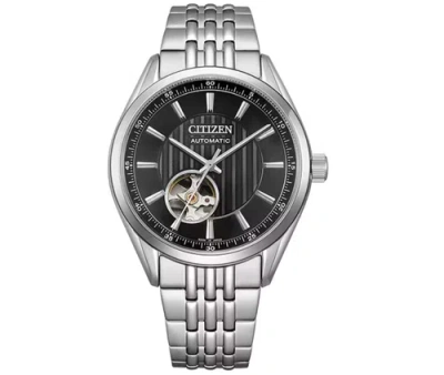 Pre-owned Citizen Nh9110-90e Mechanical Classic Open Heart Made In Japan