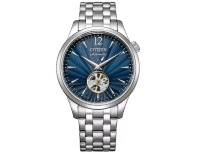 Pre-owned Citizen Nh9131-73l  Collection Mechanical Open Heart Japan Import