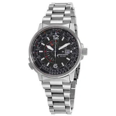 Pre-owned Citizen Nighthawk Eco-drive Pilot Watch Men's Watch Bj7000-52e