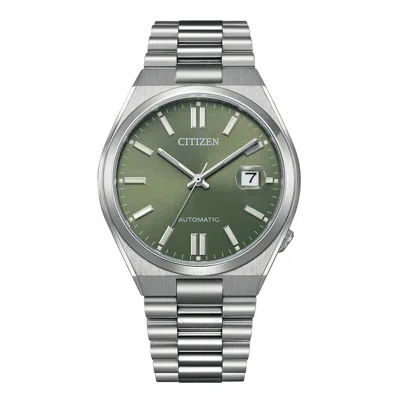 Citizen Nj015 Automatic Peaceful Green Dial Men's Watch Nj0158-89z In Metallic