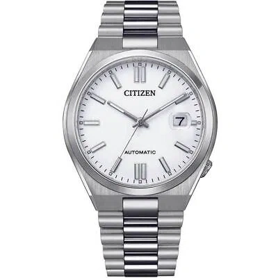 Pre-owned Citizen Nj0150-81a Automatic White Dial Stainless Steel Tsuyosa Sapphire