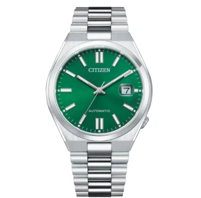 Pre-owned Citizen Nj0150-81x Automatic Green Dial Stainless Steel Tsuyosa Sapphire