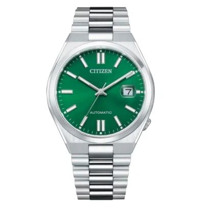 Pre-owned Citizen Nj0150-81x Automatic Green Dial Stainless Steel Tsuyosa Sapphire