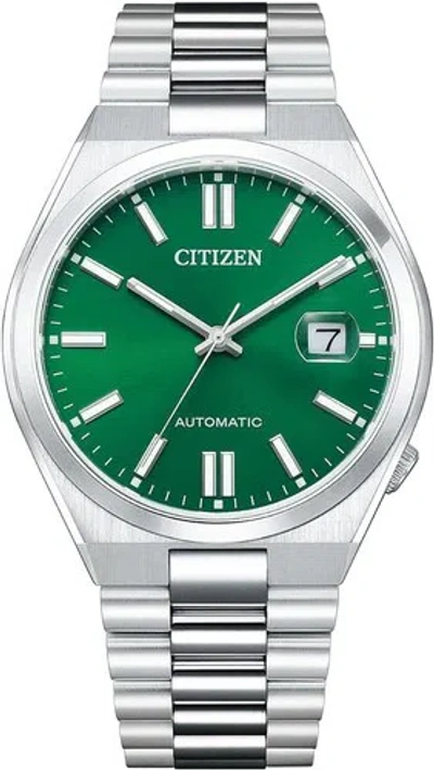 Pre-owned Citizen Nj0150-81x Tsuyosa Collection Green Automatic Mechanical Watch Men