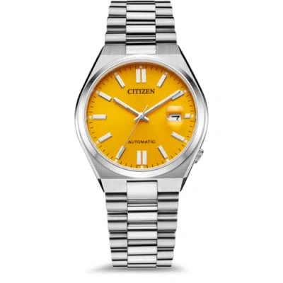 Pre-owned Citizen Nj0150-81z Automatic Yellow Dial Stainless Steel Tsuyosa Sapphire